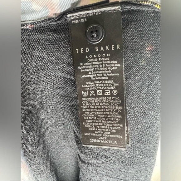 Ted Baker Tilja Longline Woven Front Cardigan - Picture 14 of 14